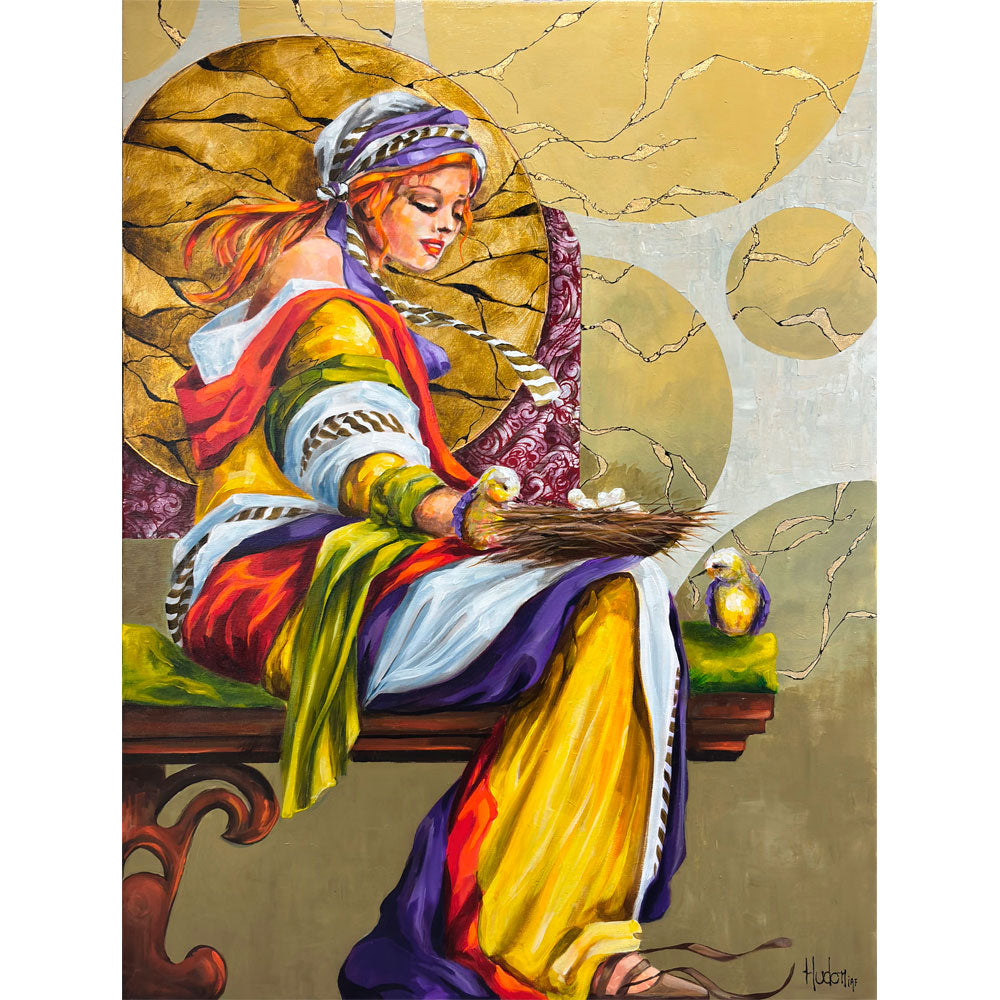 La Muse et le nid, 40x30