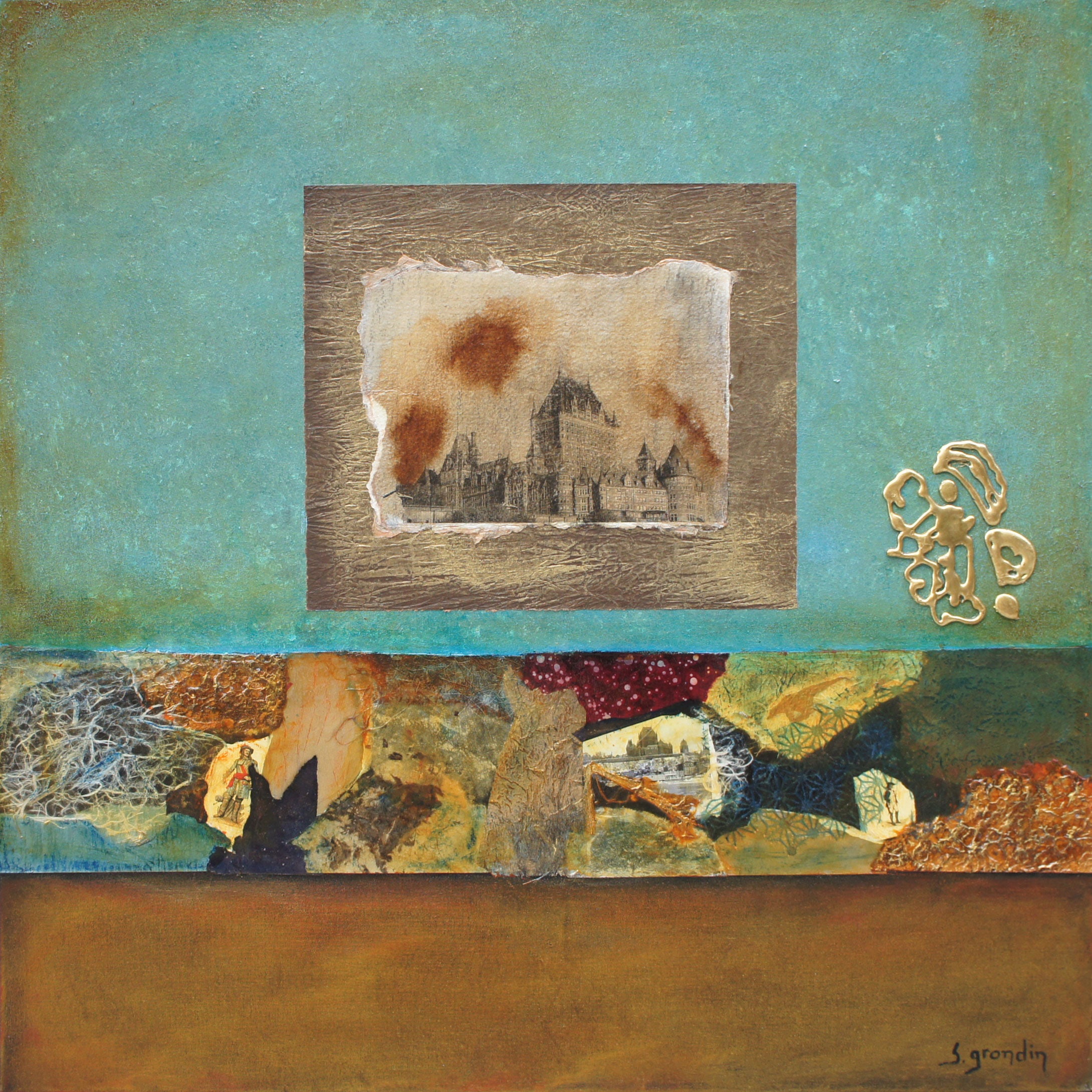 The little papers (16), 30x30"