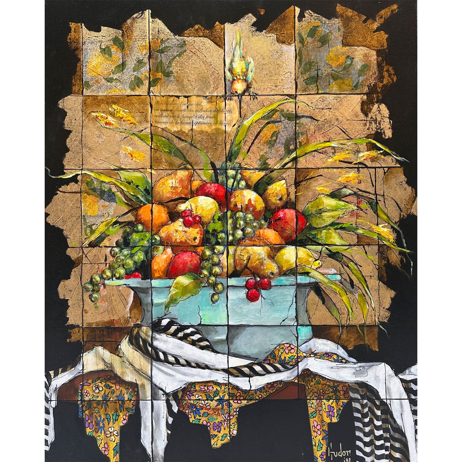 Perché dans l'or du ciel 30x24