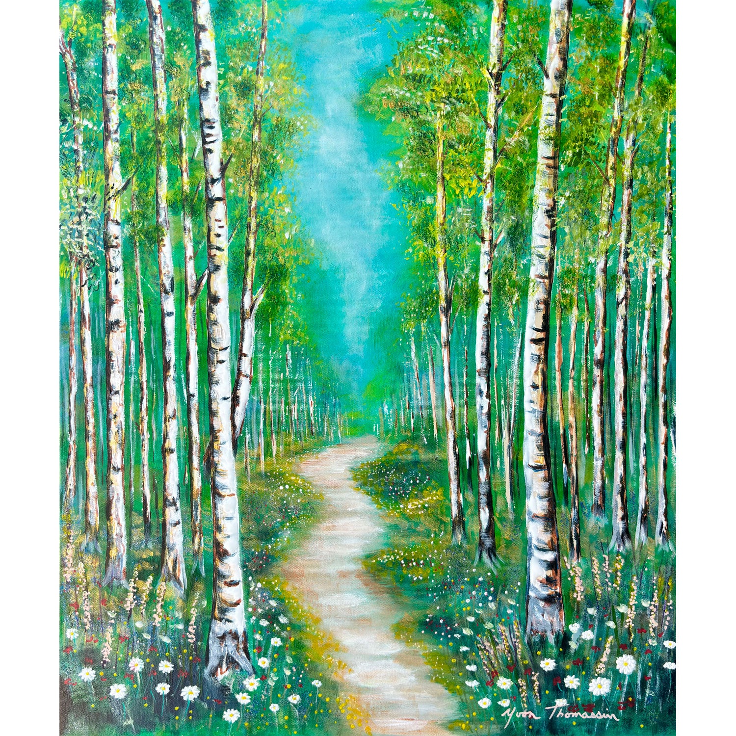 Promenade dans la forêt, 24x20
