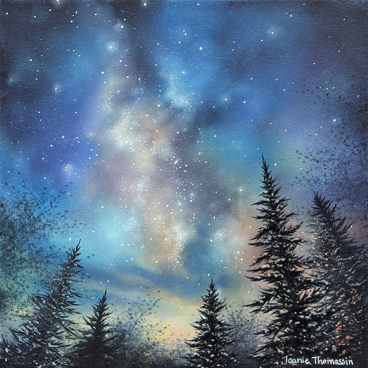 VENDU-Quand la nuit s'illumine, 12x12