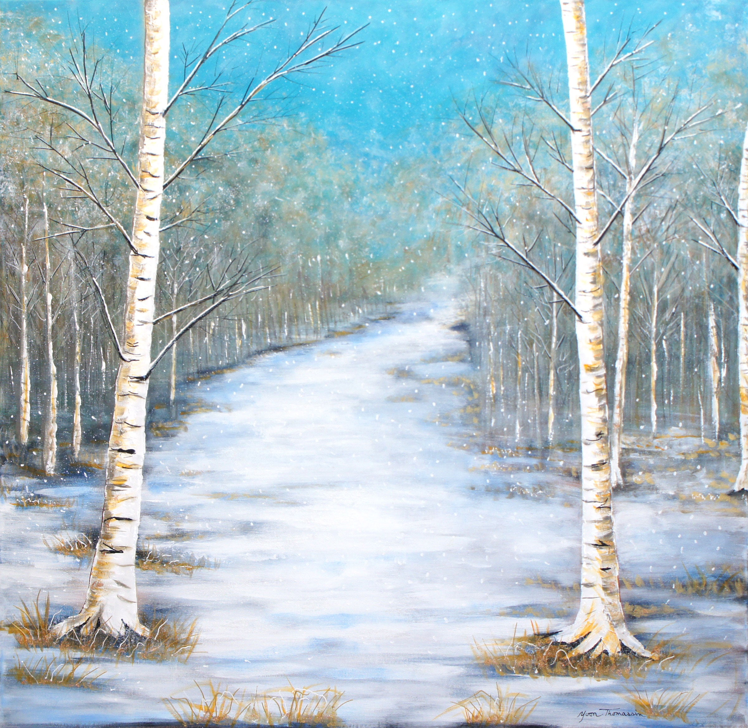 Sentier de neige, 36x36