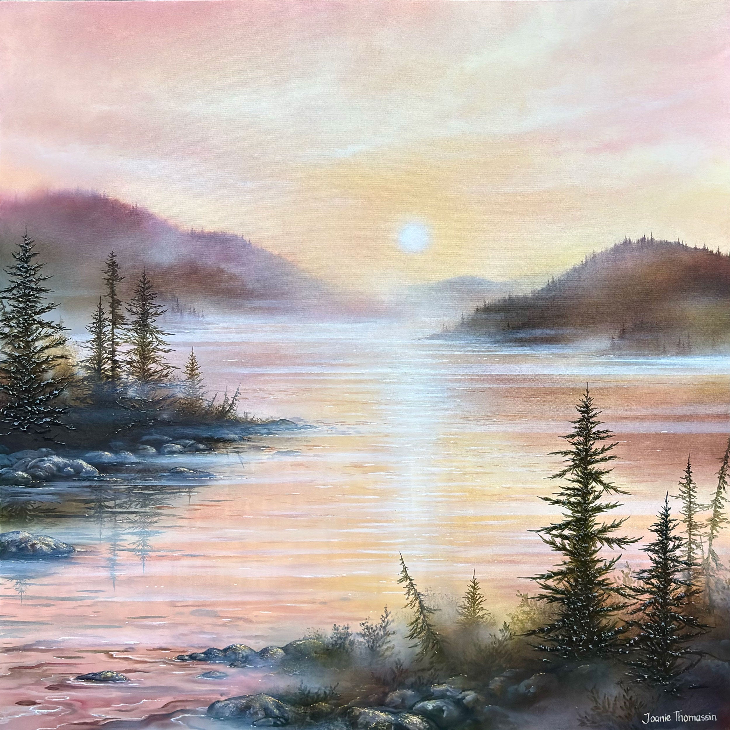 Sous un voile de douceur, 40x40
